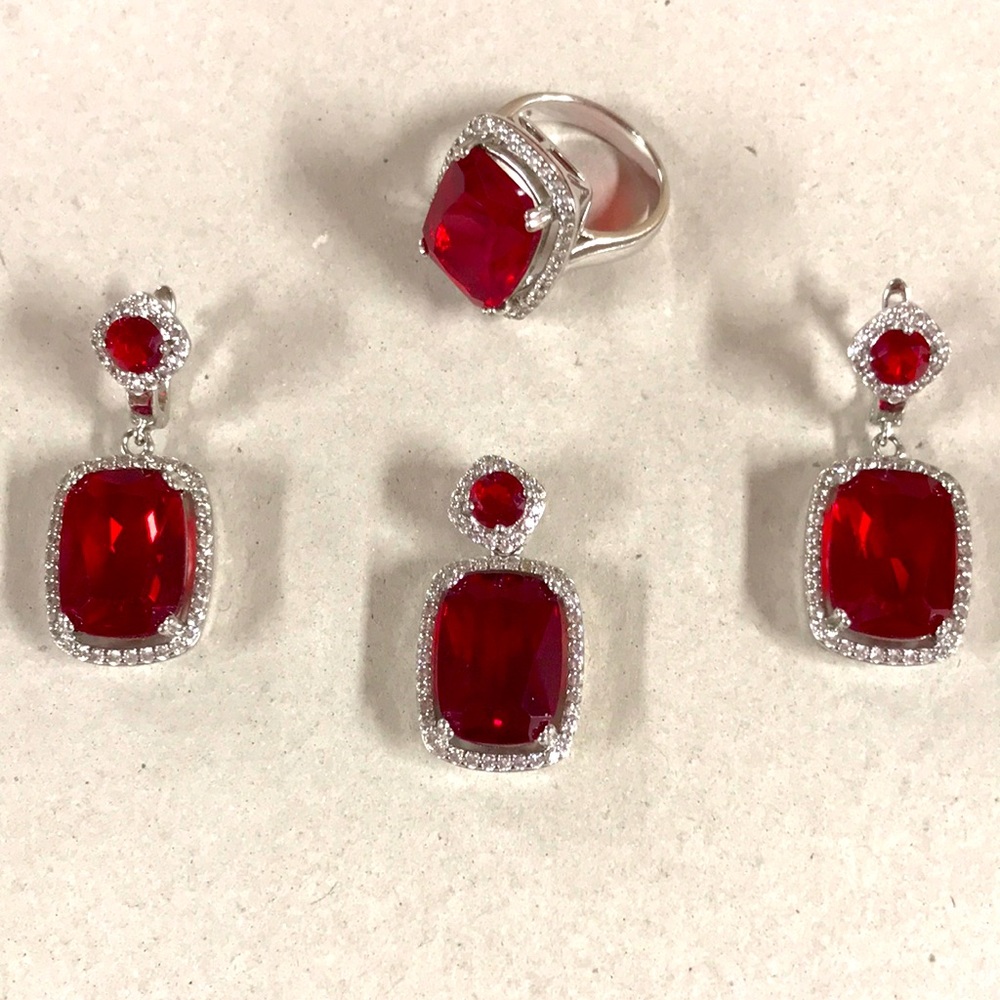 Ruby jewelry set - Picture 2 of 8